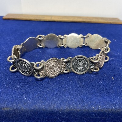 Vintage Silver Sterling silver 925 Mexican Links Bracelet Unisex
