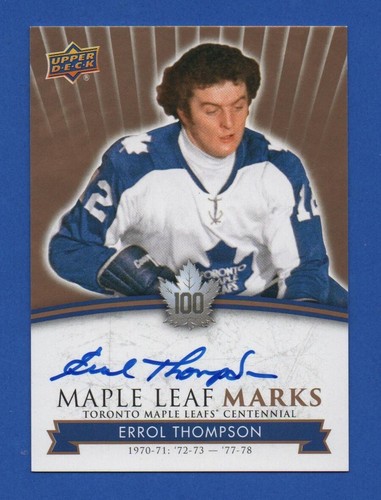 2017-18 TORONTO MAPLE LEAFS CENTENNIAL LEAF MARKS AUTOGRAPH & AKA CARD SEE LIST - Picture 24 of 91