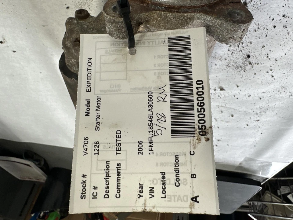 Used Starter Motor fits: 2006 Ford Expedition  Grade A - Image 3 of 4