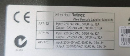 Neu APC AP7155 Rack Stromverteiler Inline Stromzähler 32A 230V - Bild 9 von 12