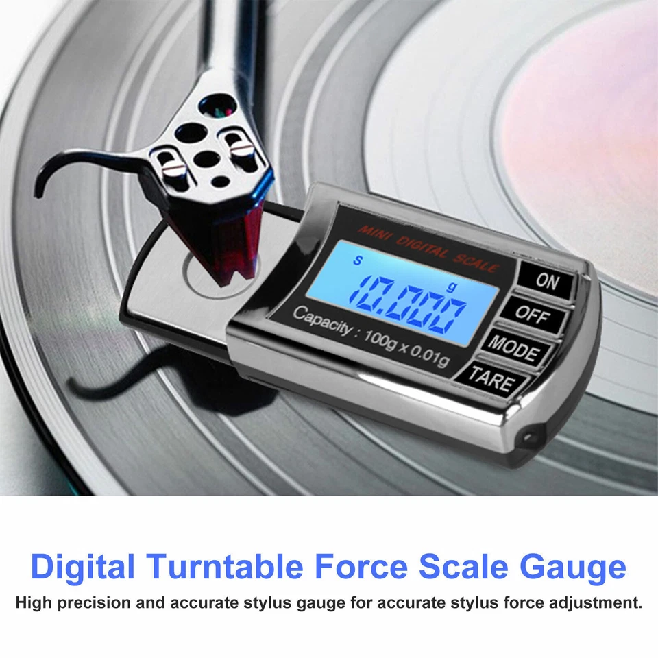 LED Digital Cartridge Scale Pressure Gauge Force Turntable Stylus 0.01g Tracking - Image 3 of 4
