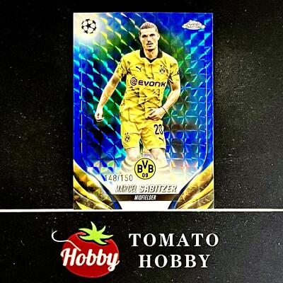 TOPPS CHROME UEFA 2023-24 MARCEL SABITZER /150 BLUE GEOMETRIC REFRACTOR  DORTMUND