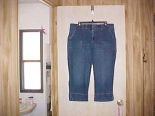 Women's Jean Capri Gloria Vanderbilt Size 12 Med Wash Waist 35 Hips 44 Inseam 20