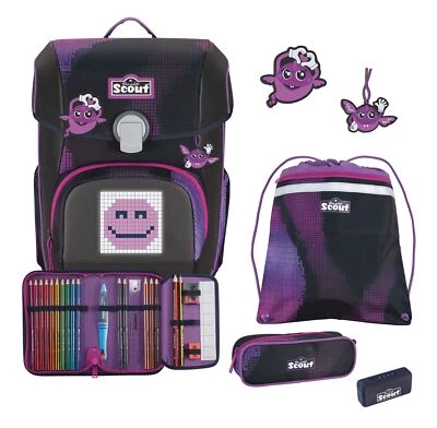 Scout Movie Star Neo Set 4-teilig Schulranzen Pink Pixel violett