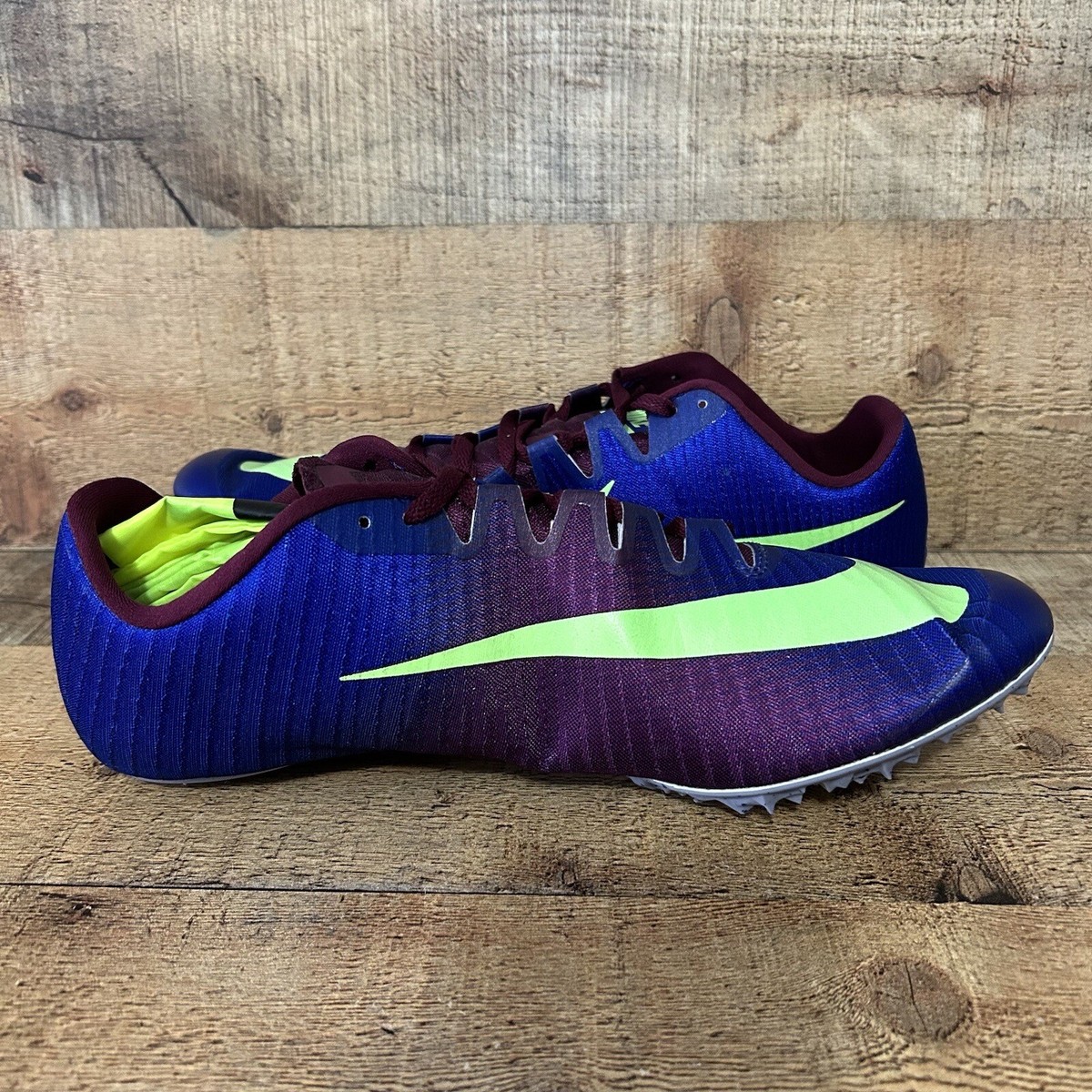 Nike Zoom Ja Fly 3 Track Field Mens 11 Spikes Bordeaux Purple Lime