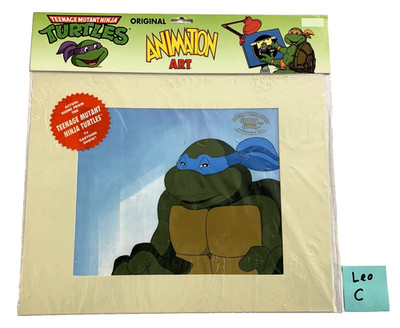 TMNT NINJA TURTLES Original Animation Art CEL Leonardo Close-Up NEW w/ COA *READ