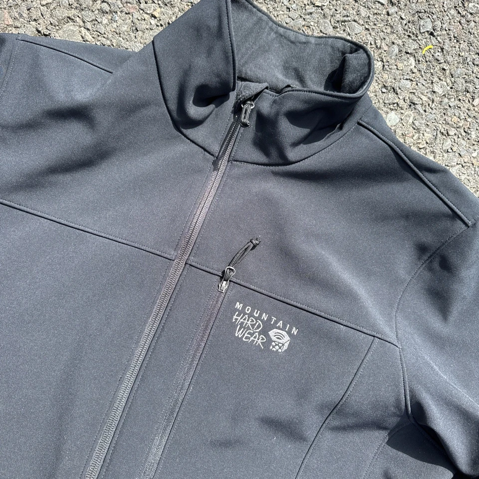 Chaqueta Mountain Hardwear Para Hombres Grande Negra Windstopper Abrigo Suave Suéter Foto 2 de 4