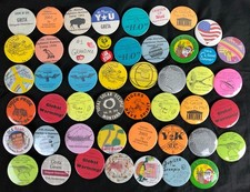 Lot Pinback Buttons Delphinus Natural History 1970s-1990 Montana Eclipse 1979