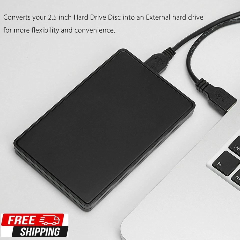 USB 3.0 2TB SATA SSD External Hard Drive Portable Desktop Mobile Hard Disk Case - Image 2 of 4