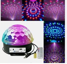 Proiettore A Sfera Led Luci Effetti Discoteca Dj Rgb Multicolore Usb 