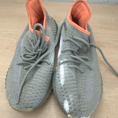 adidas Yeezy Boost 350 V2 Desert Sage Gray Orange Low Top Lightweight Sneaker