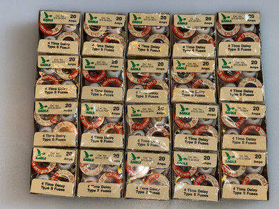 20 AMP S TYPE Time Delay Fuses EAGLE Cat # 675-20-Box (20-Boxes of 4)