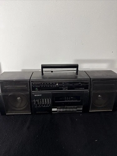 Vintage Sony 4 Band Boombox CFS-1020 Am/FM Radio Cassette Detach Speakers READ