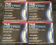 True Metrix Blood Glucose Test Strips 100ct 400 Test Strips Exp 10/15/26 4PACK