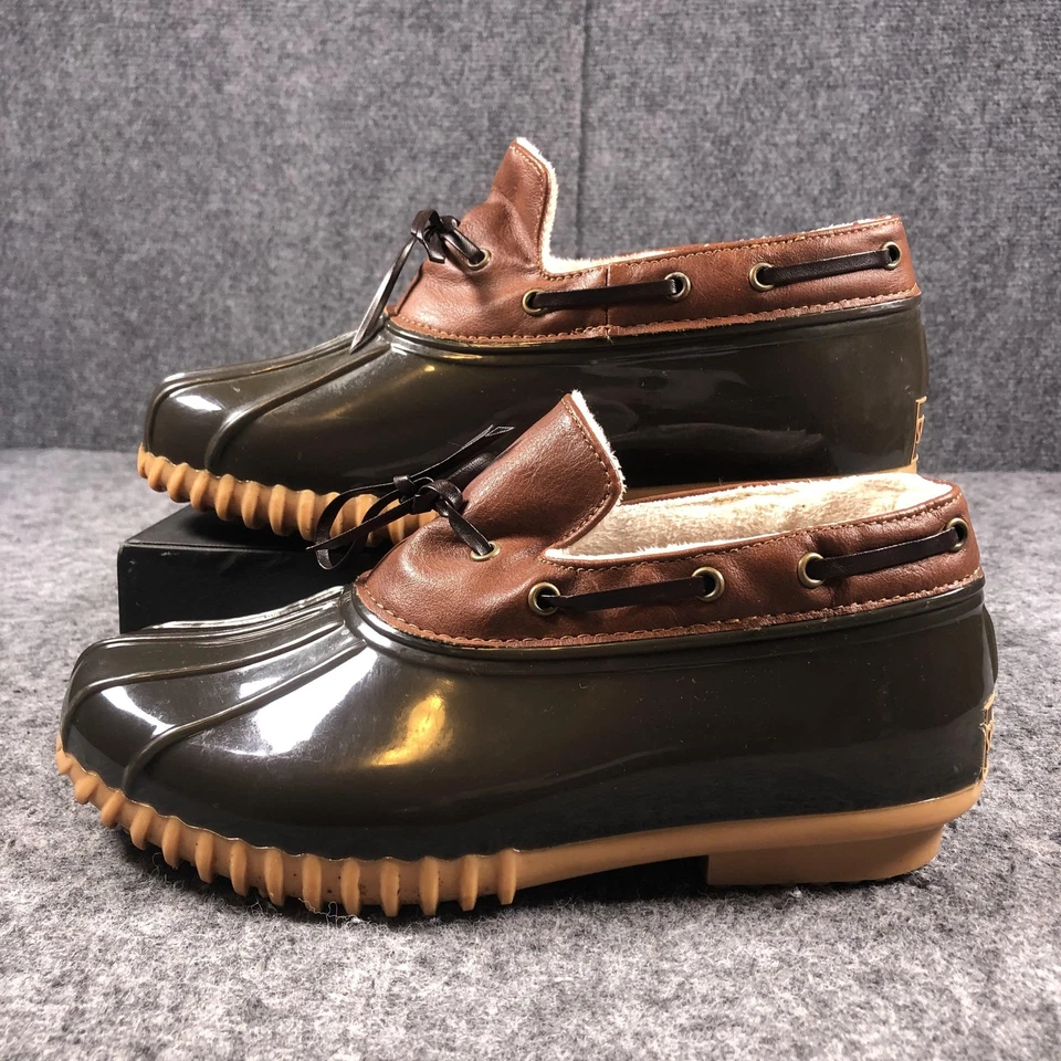 Sporto утка туфли женщин размер 8 коричневый зеленый Katie резиновая подкладка стриженный мех с подкладкой - Изображение 3 из 4