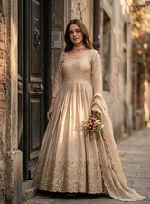Exclusive Embroidered Chinnon Silk Salwar Kameez With Dupatta For Women