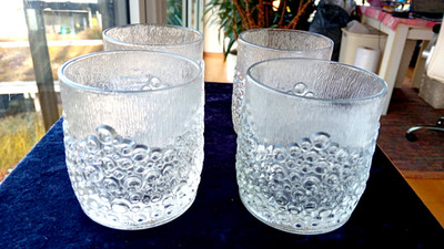 Vier schwere Gläser Whiskey / Wasser - CHARLOTTENHÜTTE / GOEBEL- Höhe 8 cm