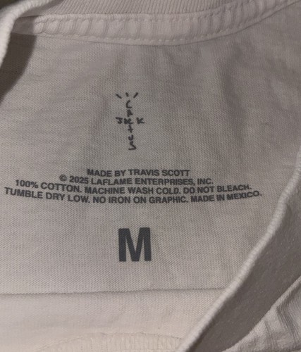 Travis Scott T-Shirt M weiß JackBoys 2 C1 Tee NEU *Pinhole - Bild 5 von 9