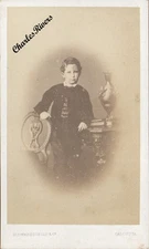 CALCUTTA INDIA CDV BY SCHWARZSCHILD & CO YOUNG BOY VICTORIAN FASHION #D4670
