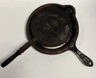Griswold American #8 Vintage Cast Iron Waffle Maker 3 Piece 885/886/ 975D Base