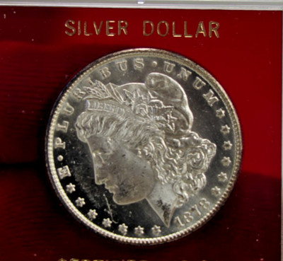 1878 S US Morgan Silver $1  Red Case Nice Unc Proof Like