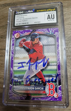 Jhostynxon Garcia Signed 2025 Bowman Baseball Card #BCP43 CGC JSA Red Sox /199