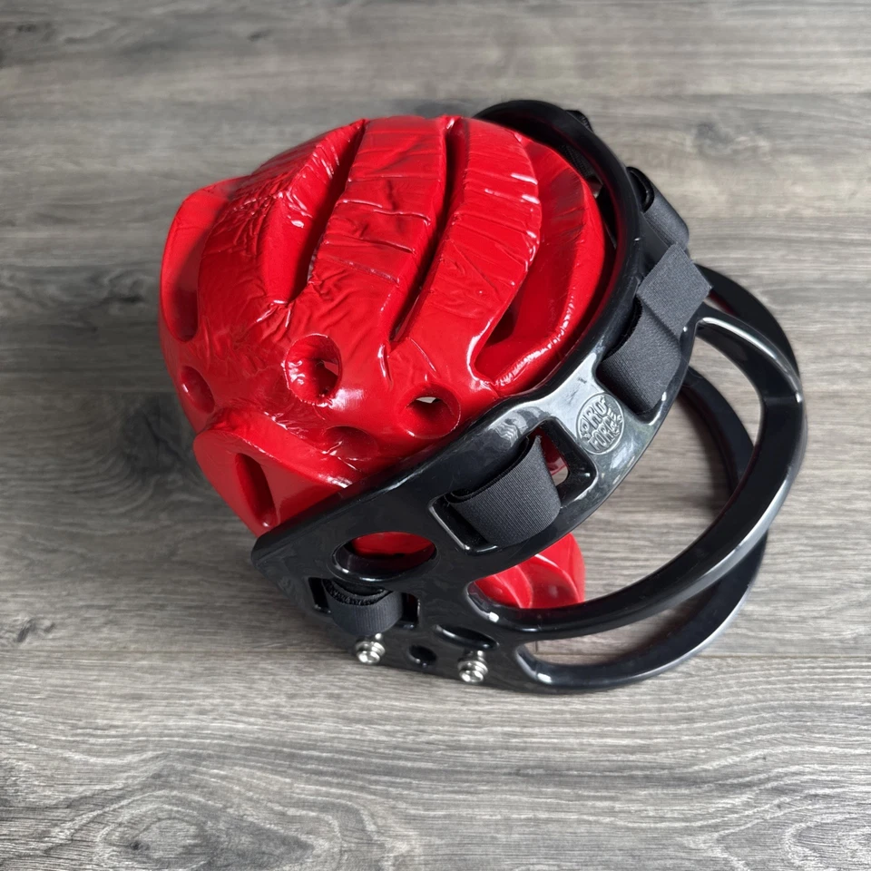 ProForce Lightning Karate Red Helmet w/ Black Faceguard Cage-Small? - Image 2 of 4