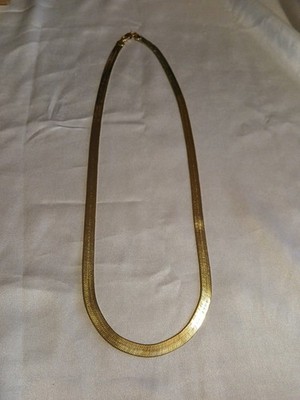 24k Gelbgold gebunden 8mm Breite 24'' Länge Fischgrät Kette Made in USA