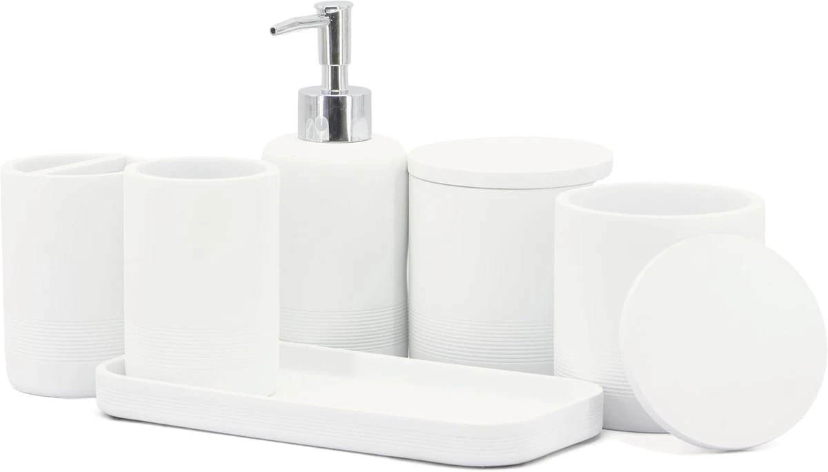 Portasapone In Ceramica Con Motivo Floreale - Vassoio Doppio Strato