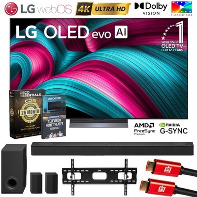 LG 65'' C5 OLED evo 4K UHD TV (2025) w/S80TR Soundbar +26 Month Protection Bundle