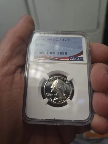 1776-1976-S Clad 25c Washington Bicentennial Silver Quarter - NGC PF 68