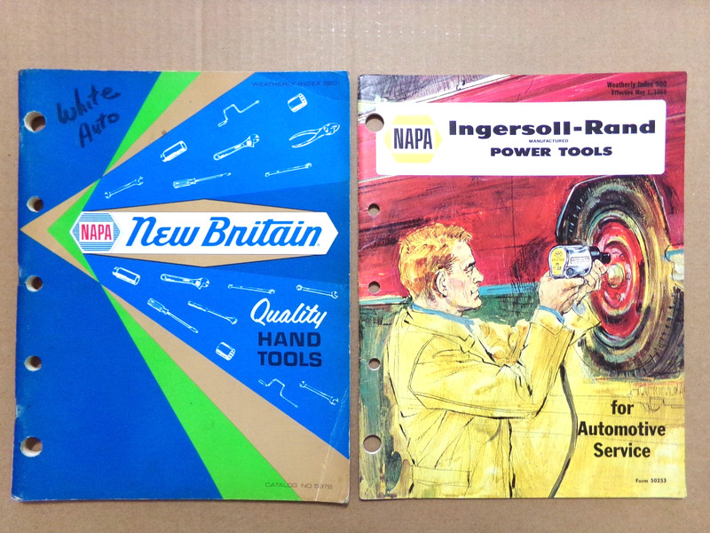 2 NAPA TOOLS CATALOGS,1969,NEW BRITAIN,INGERSOLL RAND,AUTO,HAND,POWER
