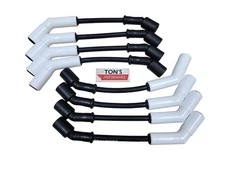 Ton's 10mm Ceramic LS Black Spark Plug Wire Set 45 Chevy Corvette Camaro GMC