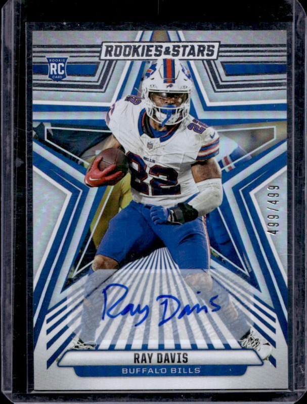 2024 Panini Rookies & Stars Ray Davis RC Auto Autograph #/499 Bills Rookie