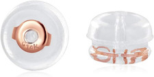 14K Rose Gold Silicone Earring Backs Replacement Hypoallergenic 1 Pair