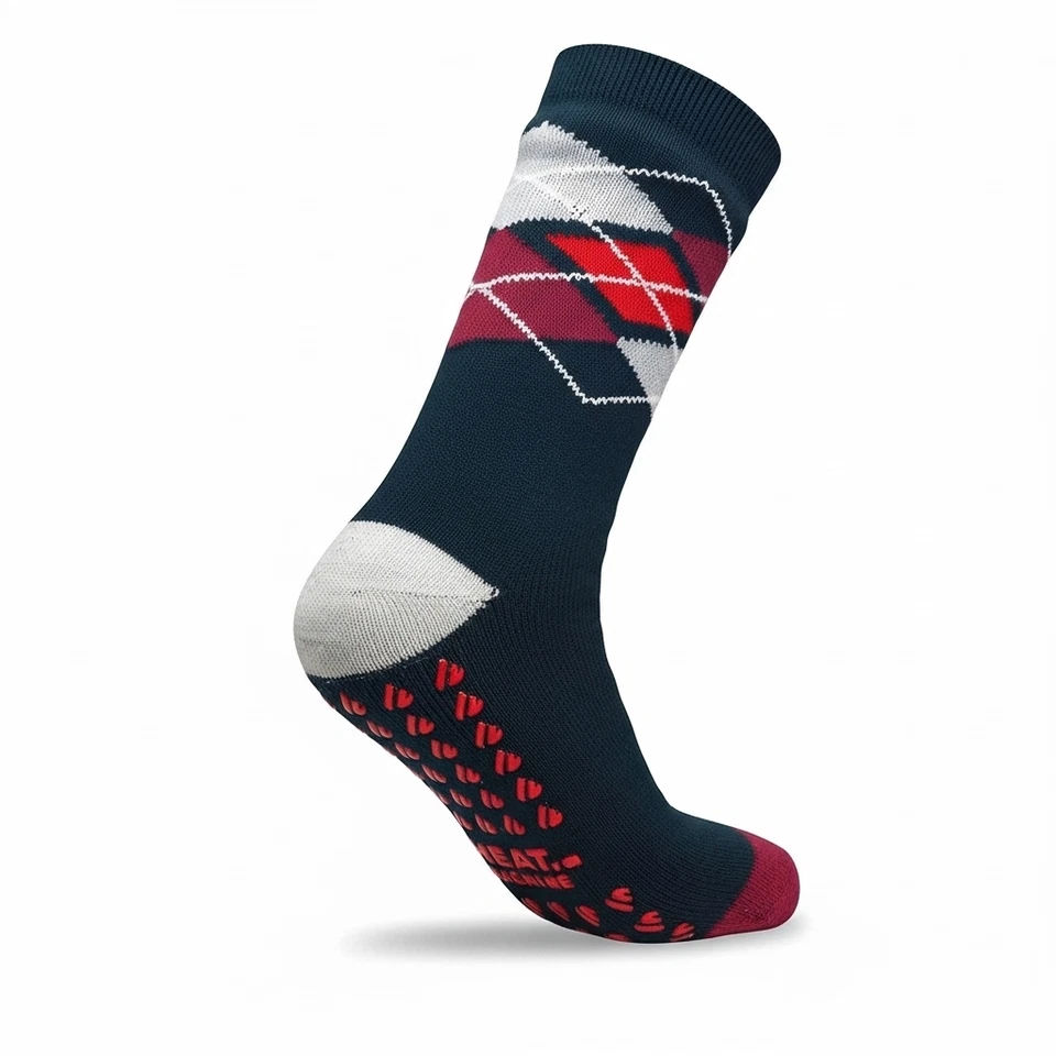 Mens Slipper Socks with Grippers Winter Fluffy Indoor Thermal Non Slip Sock Size - Image 3 of 3