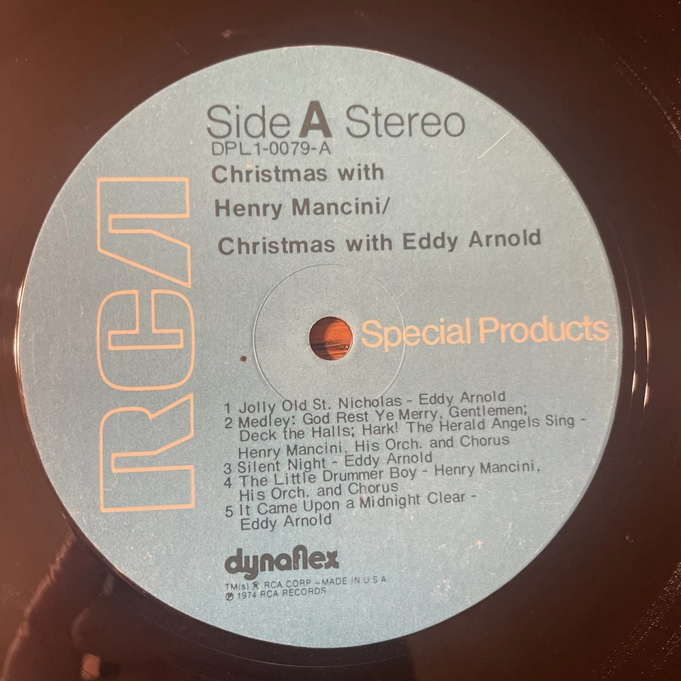 Christmas With Eddy Arnold & Henry Mancini LP RCA Holiday VG Foto 3 de 4