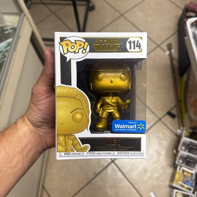#ad #ad Funko Pop Star Wars Rey Gold Metallic Walmart Exclusive #114 $3.99