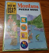 Highlights Which Way USA Montana State Facts Puzzle Book  Map Vintage