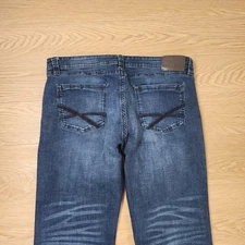 TK Axel Jeans Men's 40x29 Slim Boot Cut Denim Blue Dark Wash Stitched Pockets 