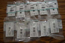 Panduit NetKey NK2FWHY 2-Port  Keystone Faceplate, White Lot of 10