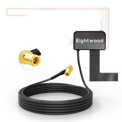 Eightwood DAB+ Autoradio Antenne Antenne Ersatz SMB Stecker Windschutzscheibe 038 