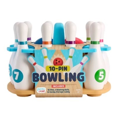 Chuckle & Roar Kids Bowling Set 10-Pin Bowling Game with Storage