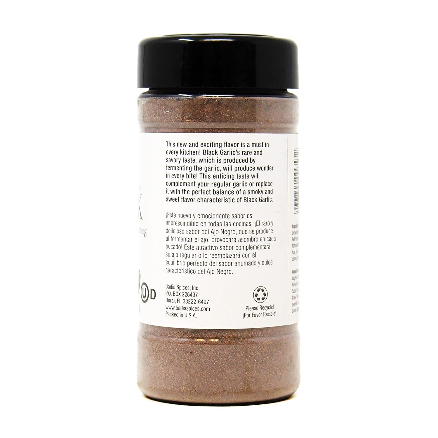 Badia Black Garlic Seasoning, 6 Oz – Rich, Savory & Umami Flavor for Meat, Seafo