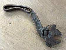 Vintage B&C Bemis & Call Co 12 In Adjustable Curved Wrench STEAM RAILROAD Tool