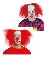 Clowns PerüCke Aus Latex Mit Halbglatze FüR Fasching Und Halloween