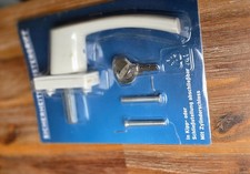 Sicherheitsfenstergriff , weiß , mit Zylinderschloss