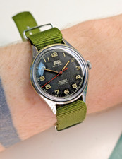 Rare vintage military watch Egona ancre 17 rubis WWII antimagnetic incabloc