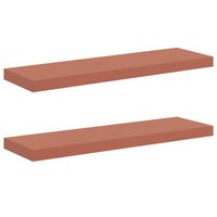 Wandregal 2Er Set Rot 80 X 23,5 X 4 Cm Holzwerkstoff Wandmontage