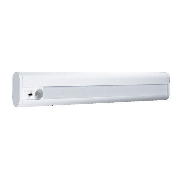 Led Wandleuchte Alu Weiß Batterie Osram 4000 K Sensor L:31,4Cm Wandlampe BüRo-image